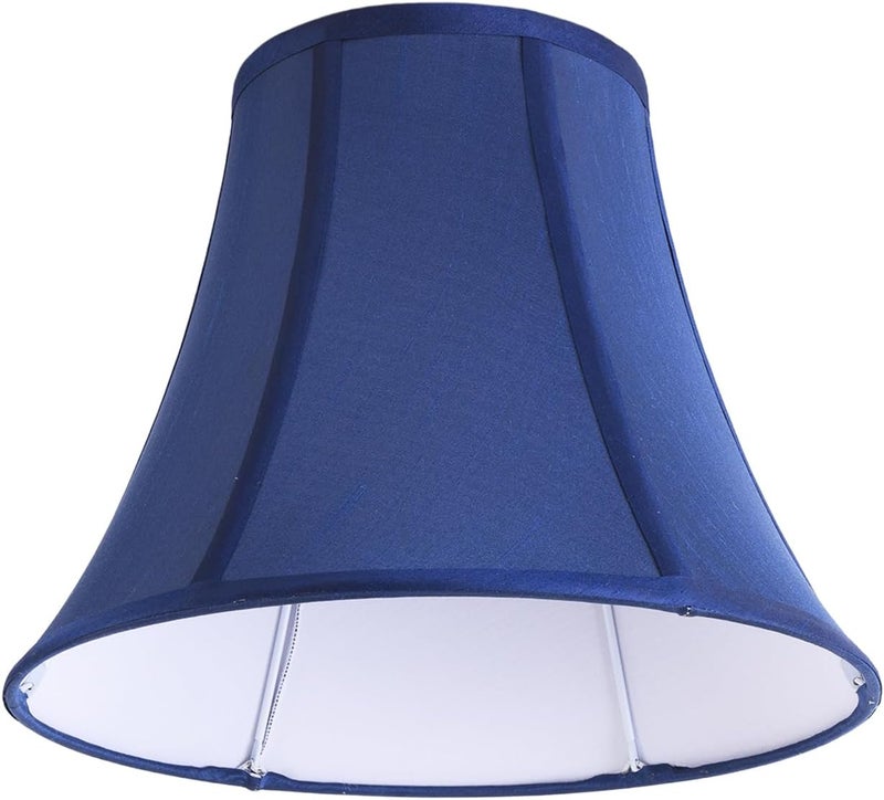 JERHOUS 2 Pcs Blue Lamp Shades vintage Bell lamp shade 6.7``Top x 13``Bottom x 10``High(Spider) Medium Lampshade for Table & Bedside Lamp - Image 5